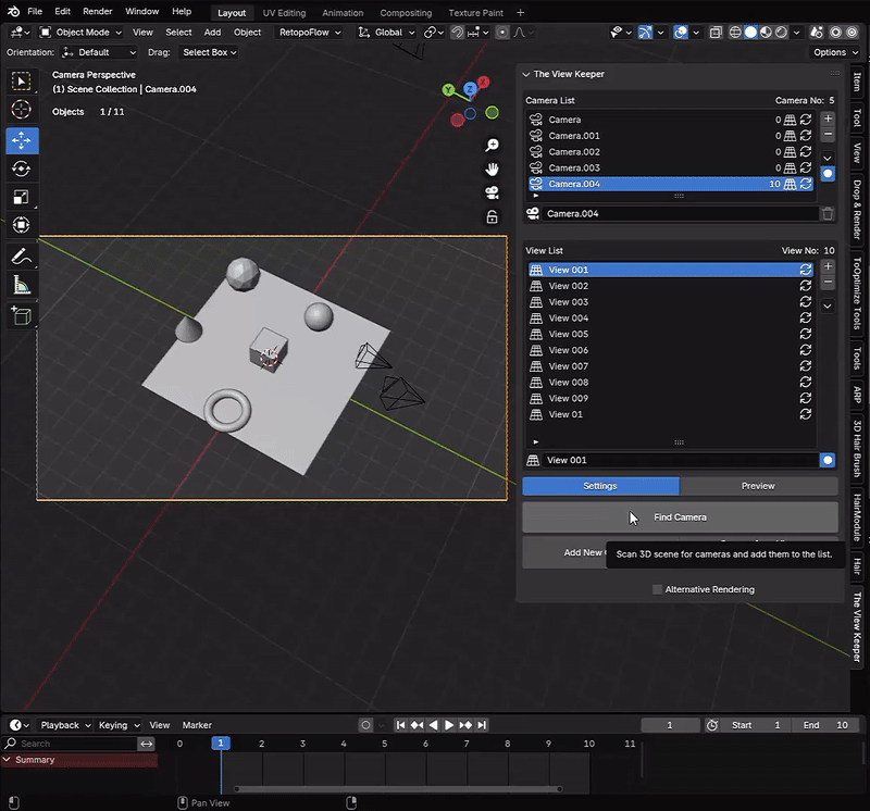 Blender keyframe records the view keeper settings blender addon- the view keeper. Store multiple camera angles in blender