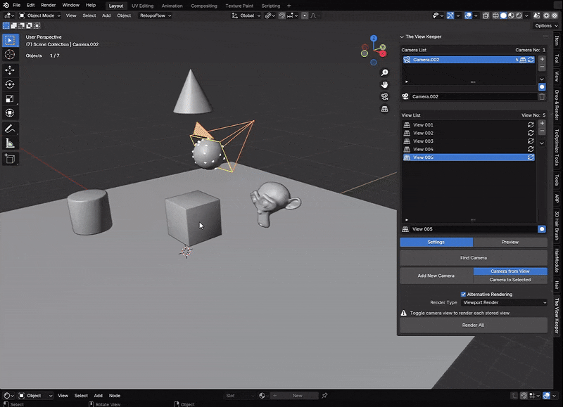 Blender refrsh view record list view table blender addon- the view keeper. Store multiple camera angles in blender