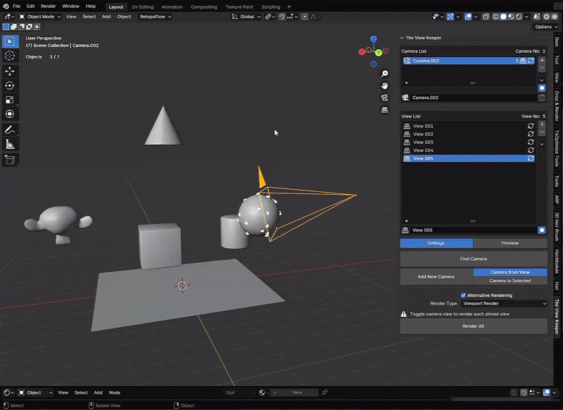 Blender camer remove view table blender addon- the view keeper. Store multiple camera angles in blender