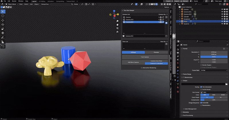 Blender camer records update install blender addon- the view keeper. Store multiple camera angles in blender