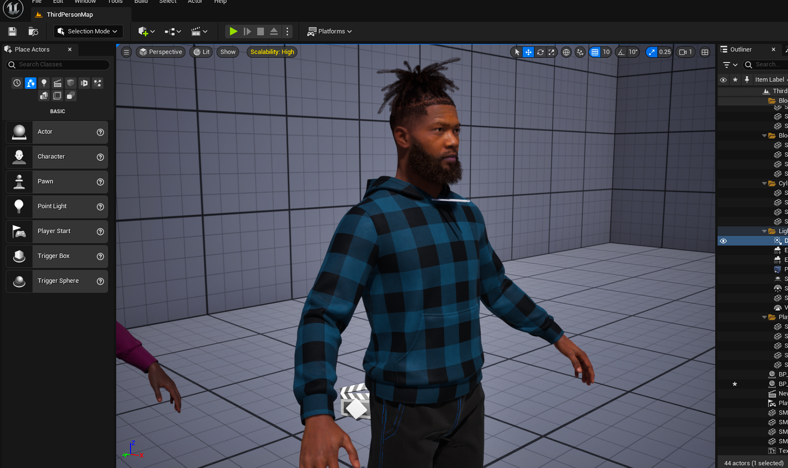 PixelHair Realistic 3d character dreads fade taper on a metahuman in Unreal Engine 5 using Blender hair particle system