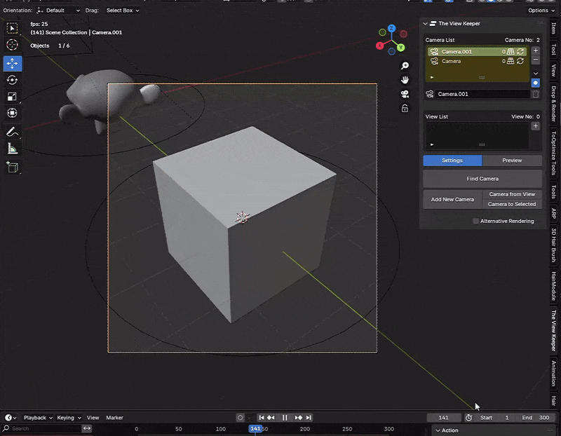 The view keeper blender camera addon track to object constraint camera tracking with the view keeper