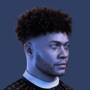 PixelHair Realistic 3d character curly afro taper 4c hair in Blender using Blender hair particle system