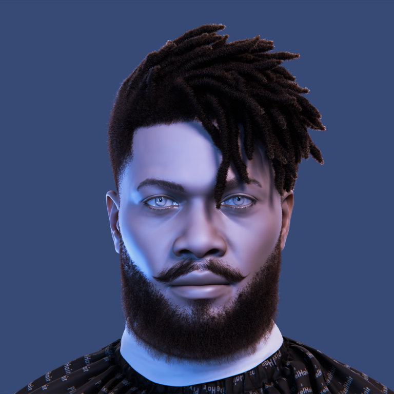 PixelHair Realistic Killmonger from Black Panther Dreads fade 4c hair in Blender using Blender hair particle system