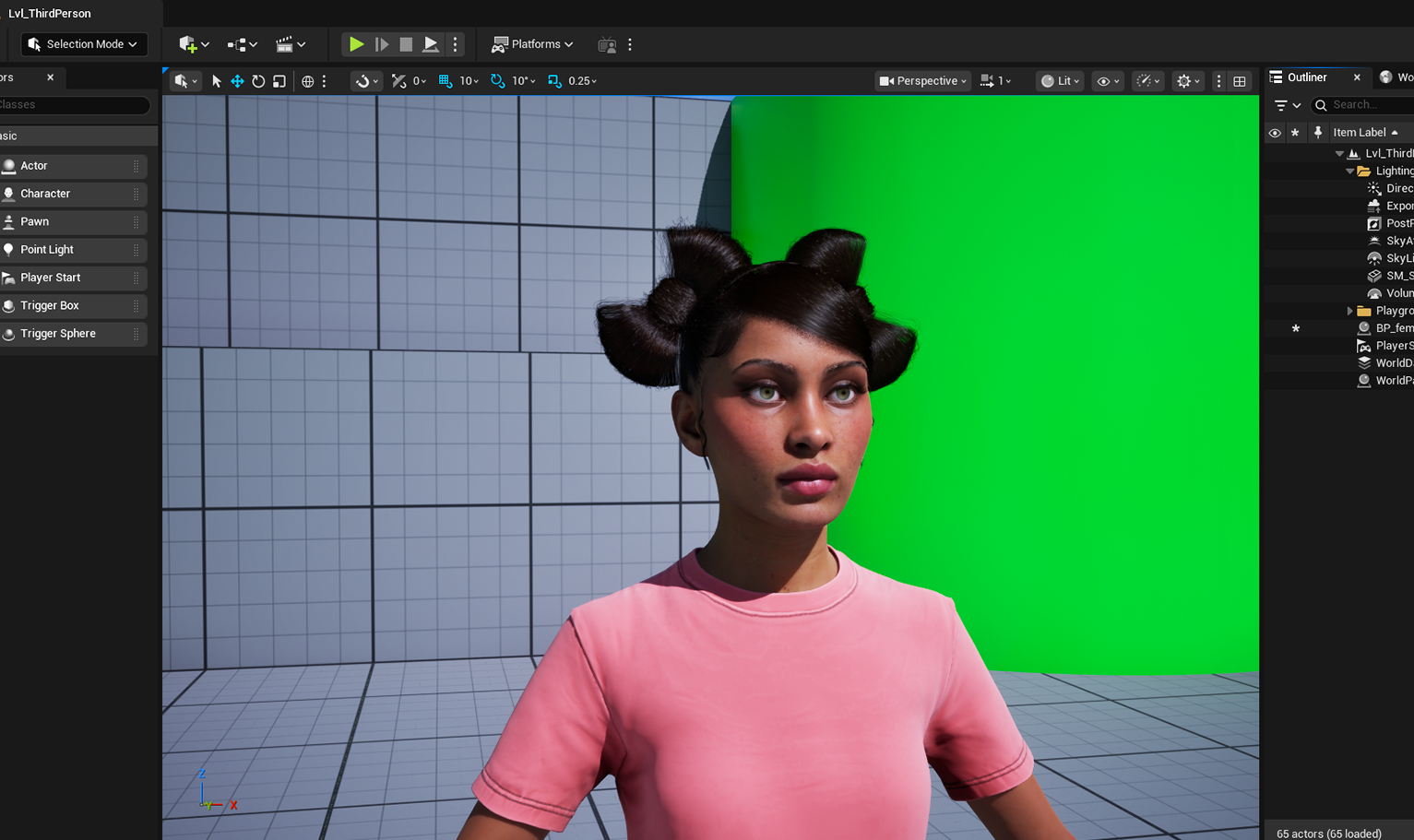 yelzkizi PixelHair Realistic female 3d character full Cardi B Bow Tie weave on a metahuman in Unreal Engine 5 using Blender hair particle system