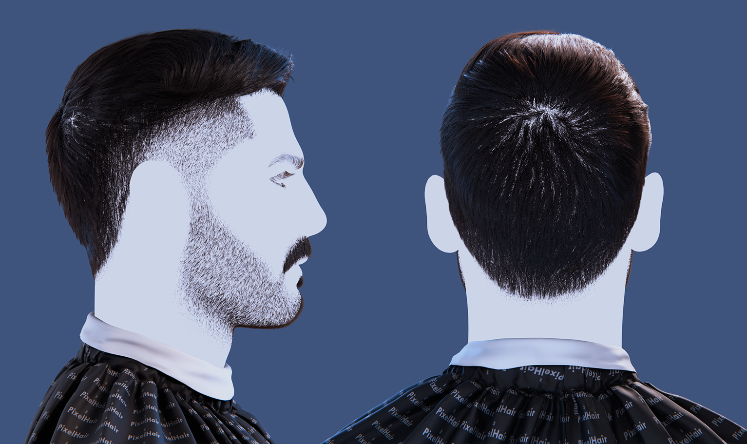 yelzkizi PixelHair Realistic male 3d character fade 3d hair in Blender using Blender hair particle system